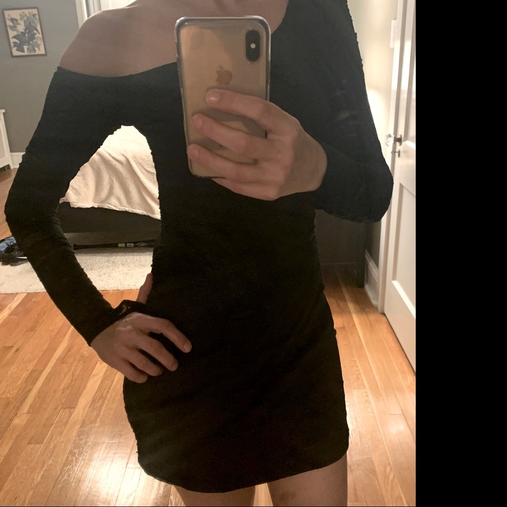 Torn by Ronny Kobo Sexy Black Mini Dress